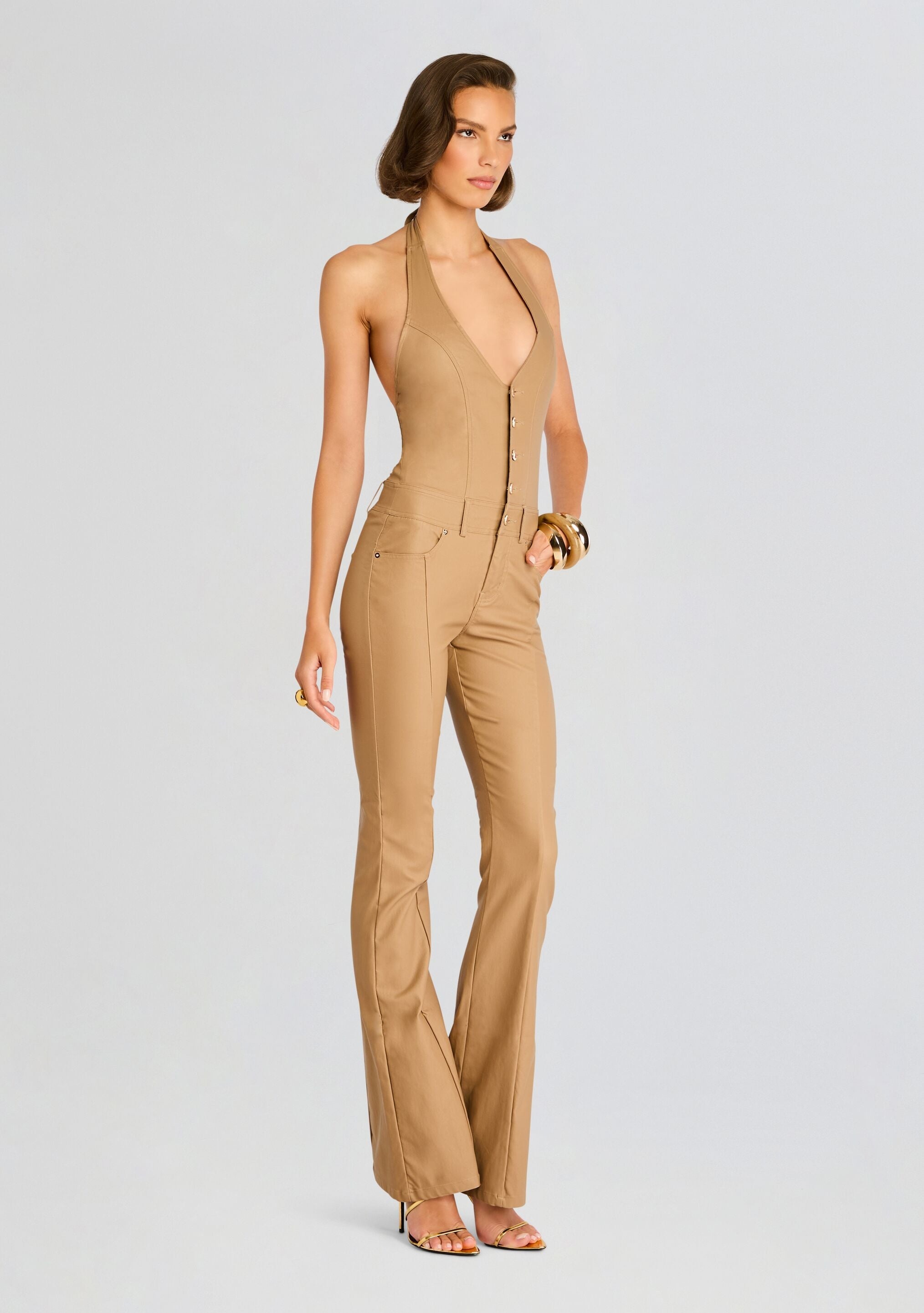 CYNTHIA COATED DENIM JUMPSUIT - 3