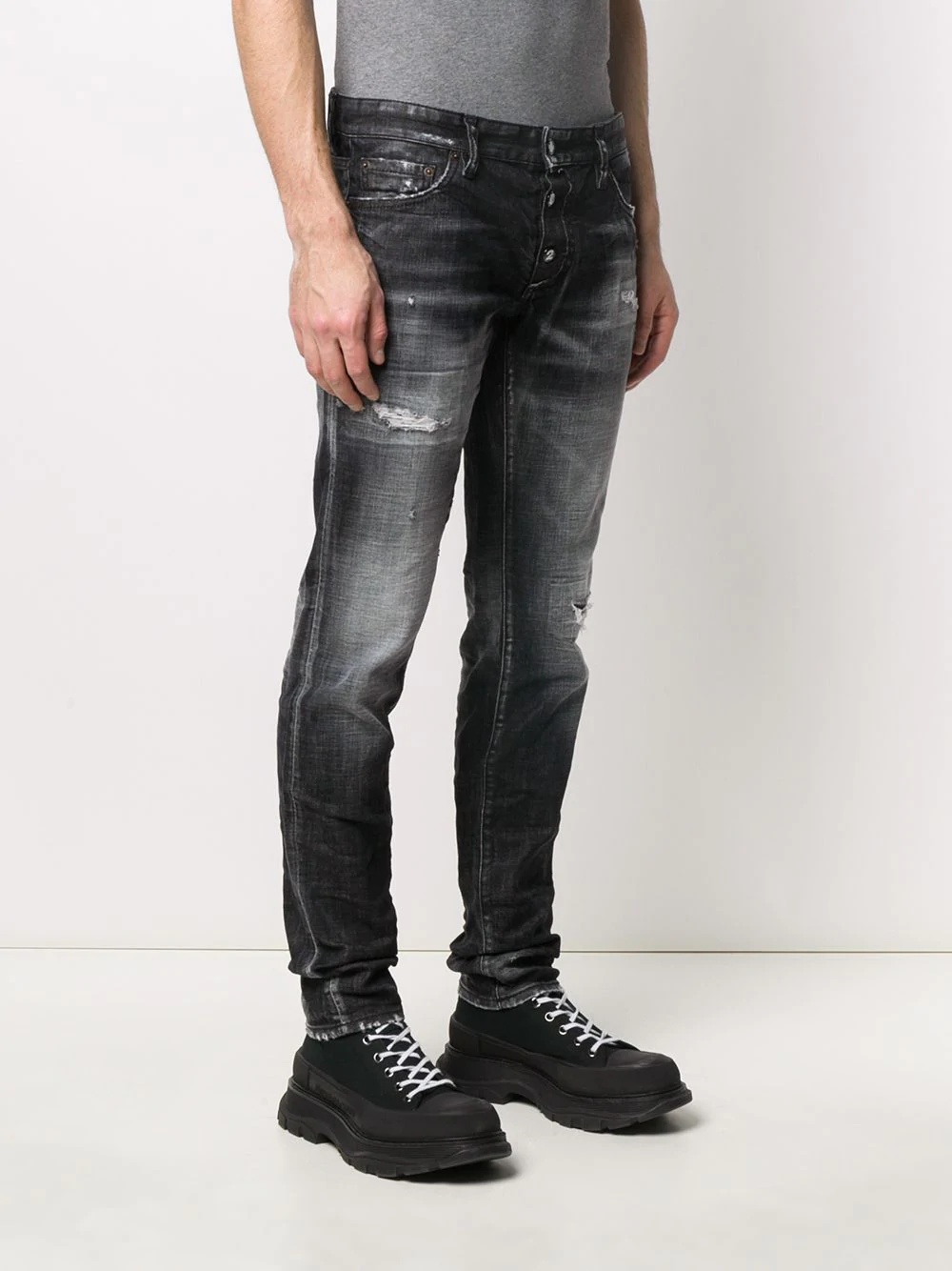 ripped low-rise slim-fit jeans - 3