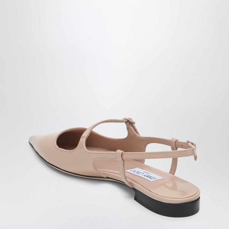 Jimmy Choo Scarpa Didi Flat Nude In Patent Leather Women - 2