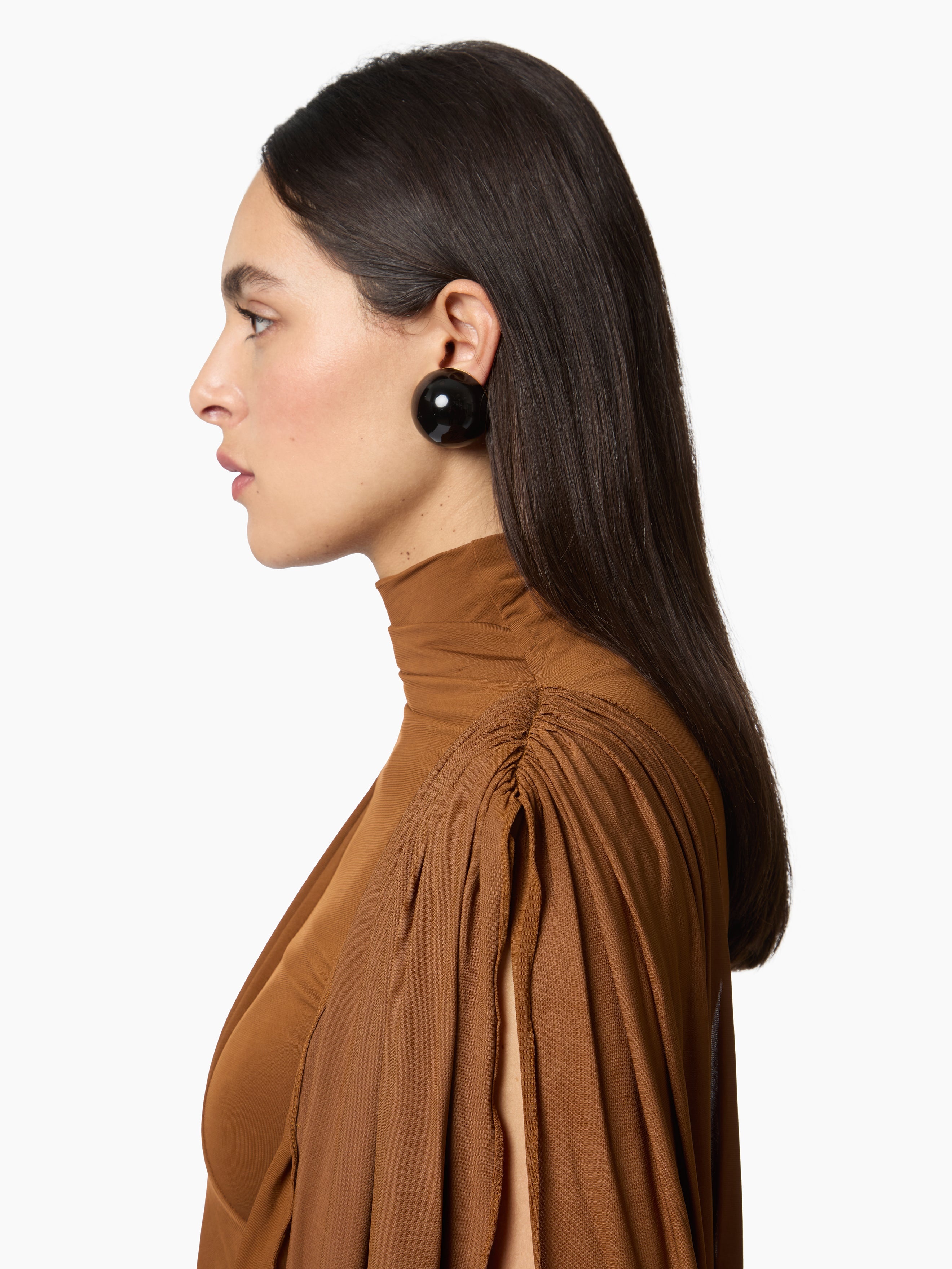 Lacquered Sphere Ear Clips - Heart Of Vénus - 3