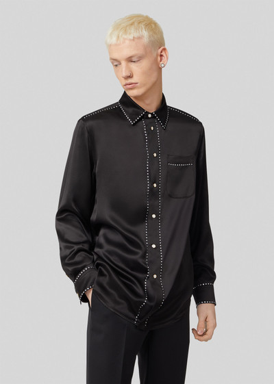 VERSACE Crystal-Embellished Satin Shirt outlook