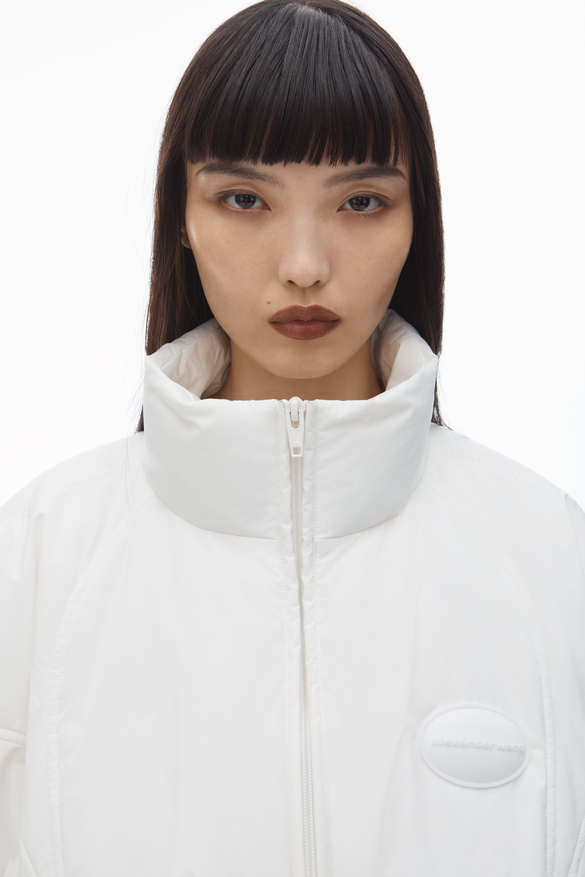 Puffer Coat with Dome Logo Patch - 4