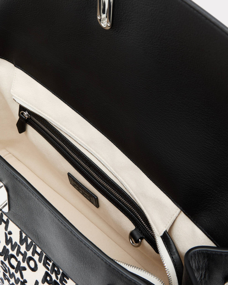 'KENZO Holdall' bag in canvas and leather 6
