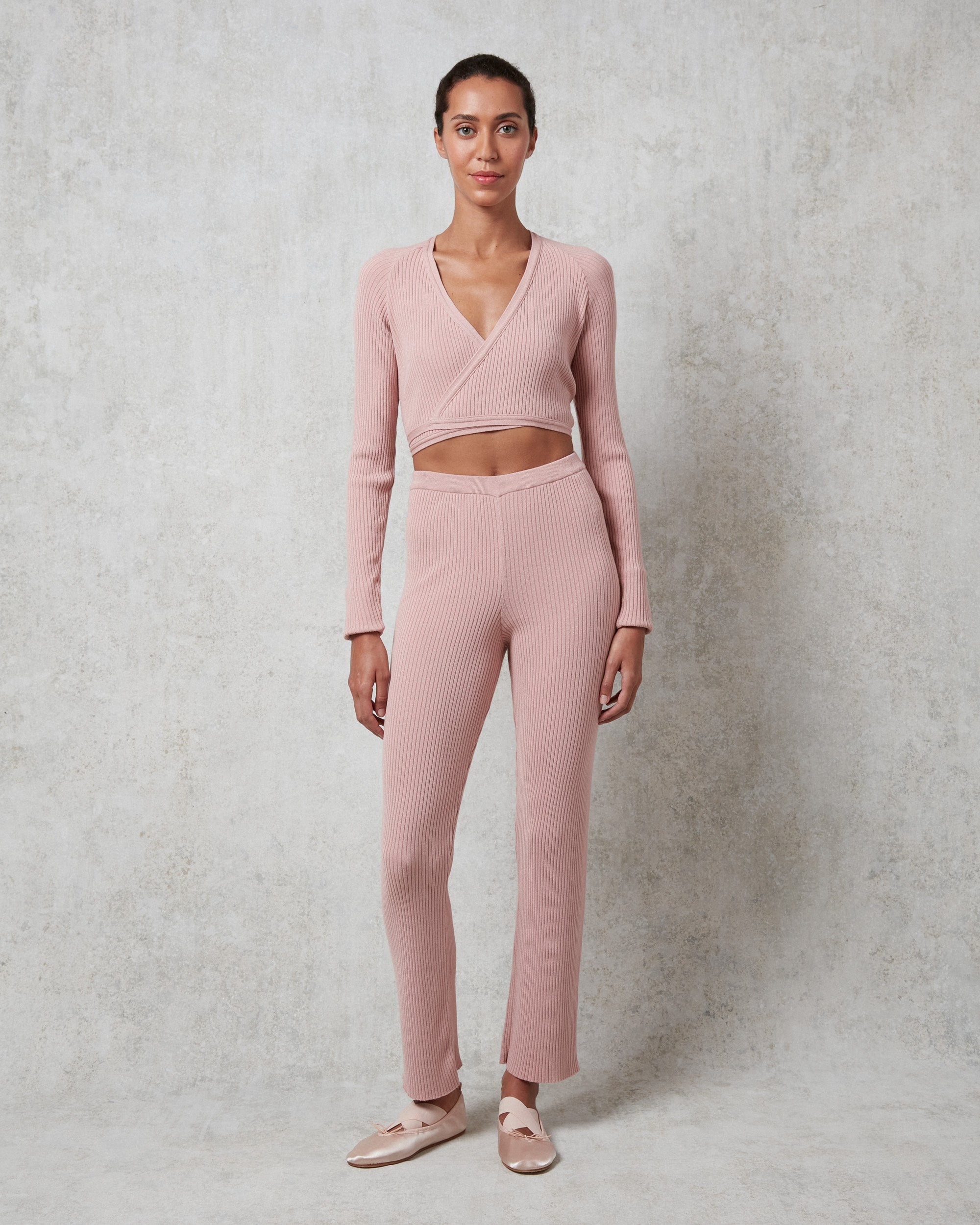 RIB KNIT PANTS - 2