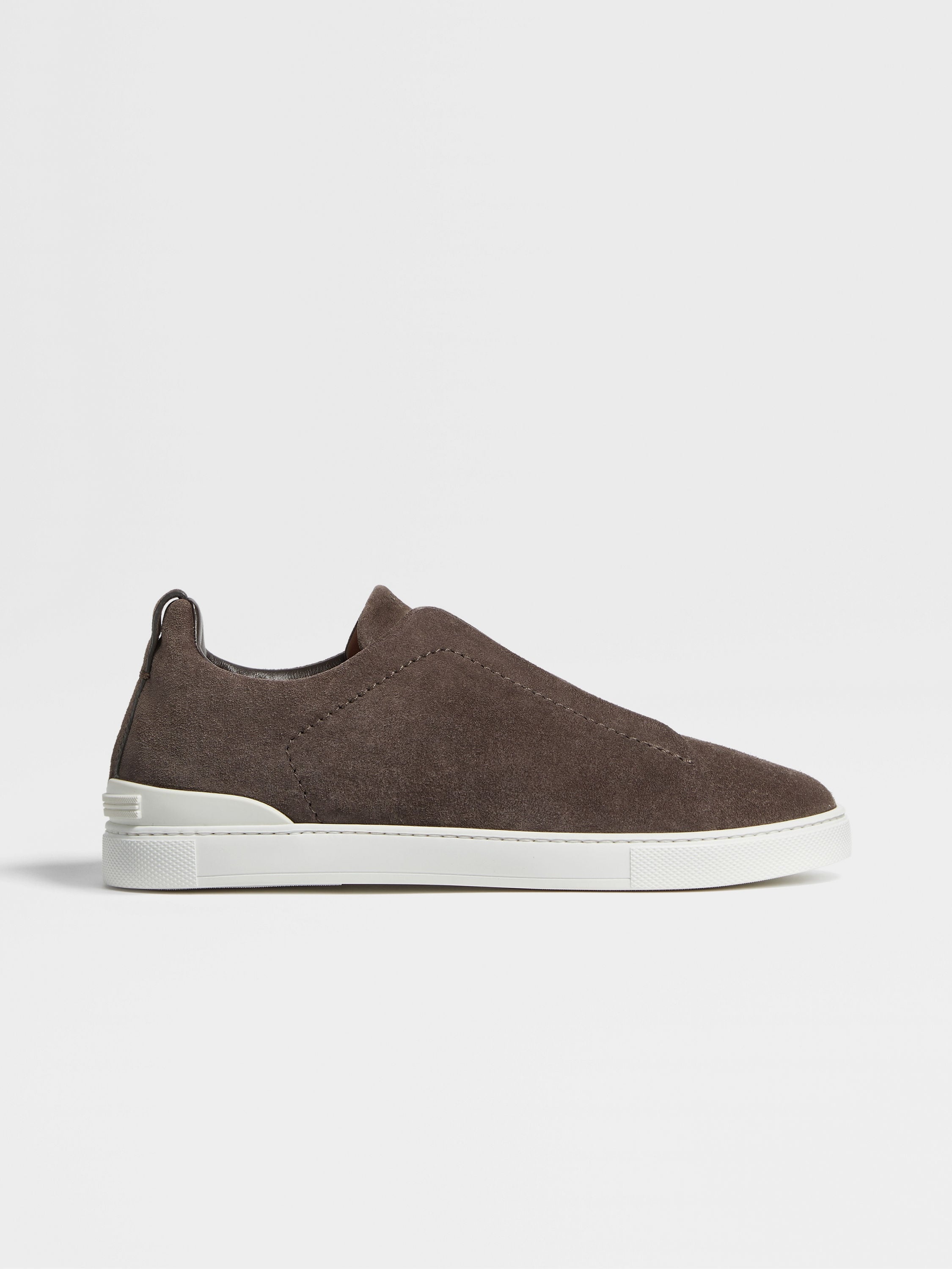 BROWN SUEDE TRIPLE STITCH™ SNEAKERS - 5