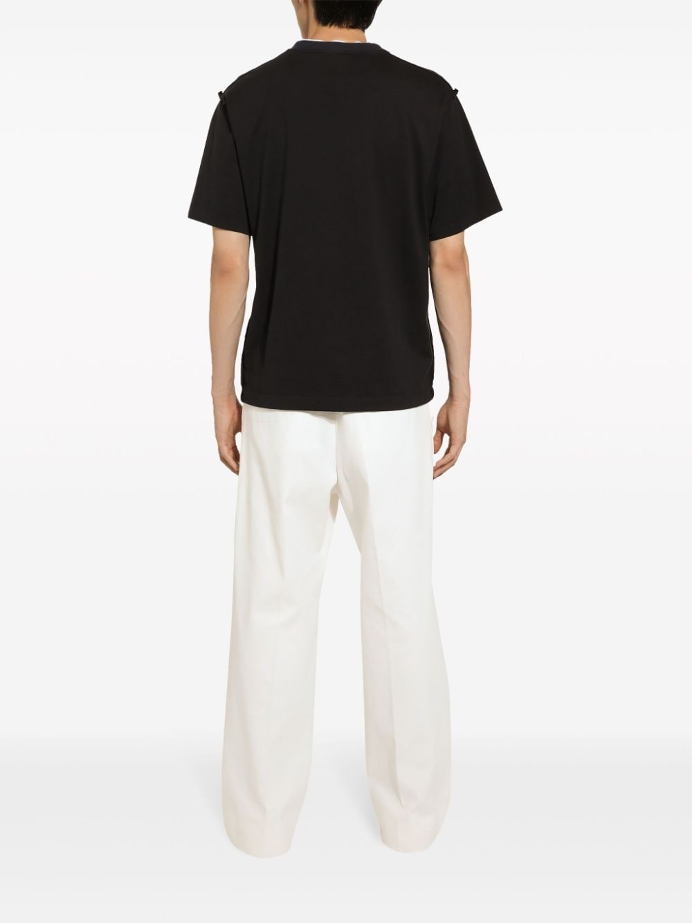 Marina-print cotton T-shirt - 4