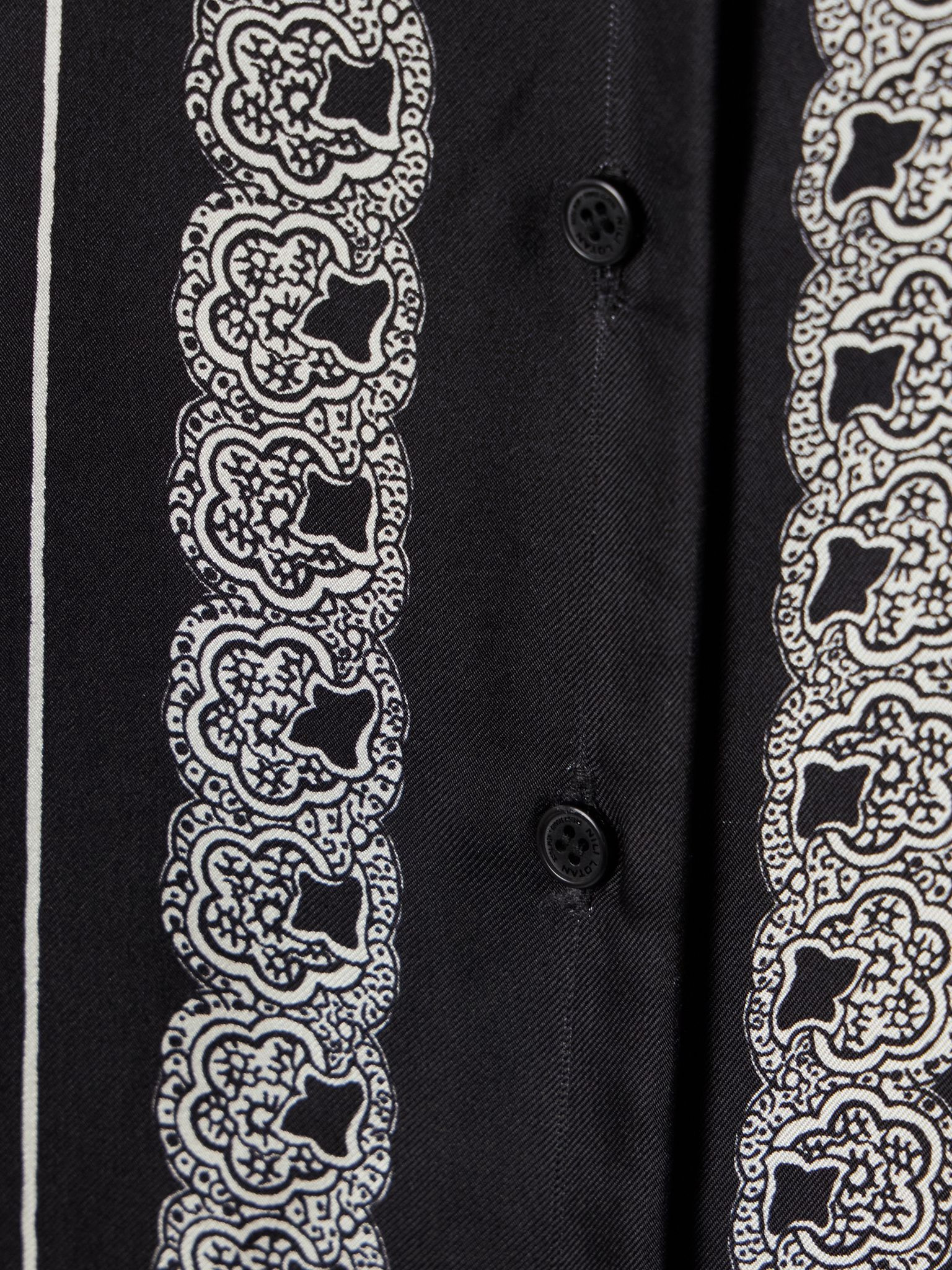 Alfie bandana-print silk-twill shirt Black - 5