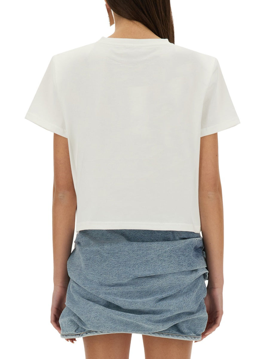 Magda Butrym Women T-Shirt With Crochet Bra - 3