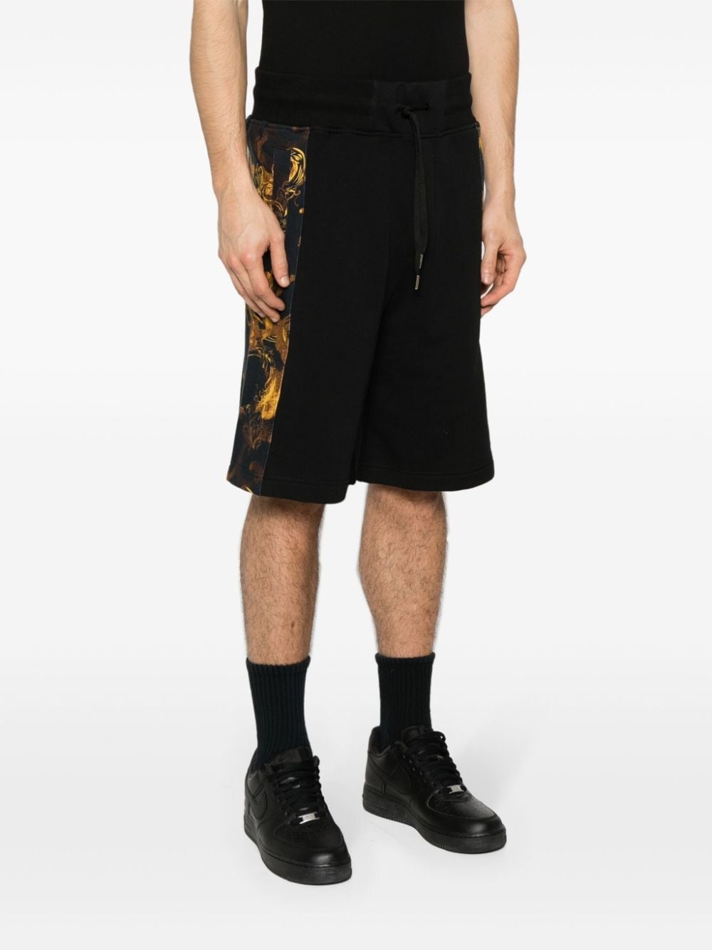Watercolour Couture-print track shorts - 3