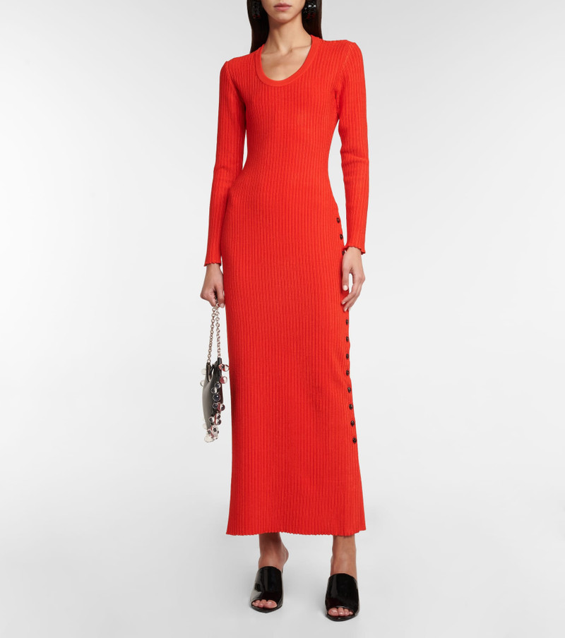 Alaïa Ribbed-knit maxi dress outlook