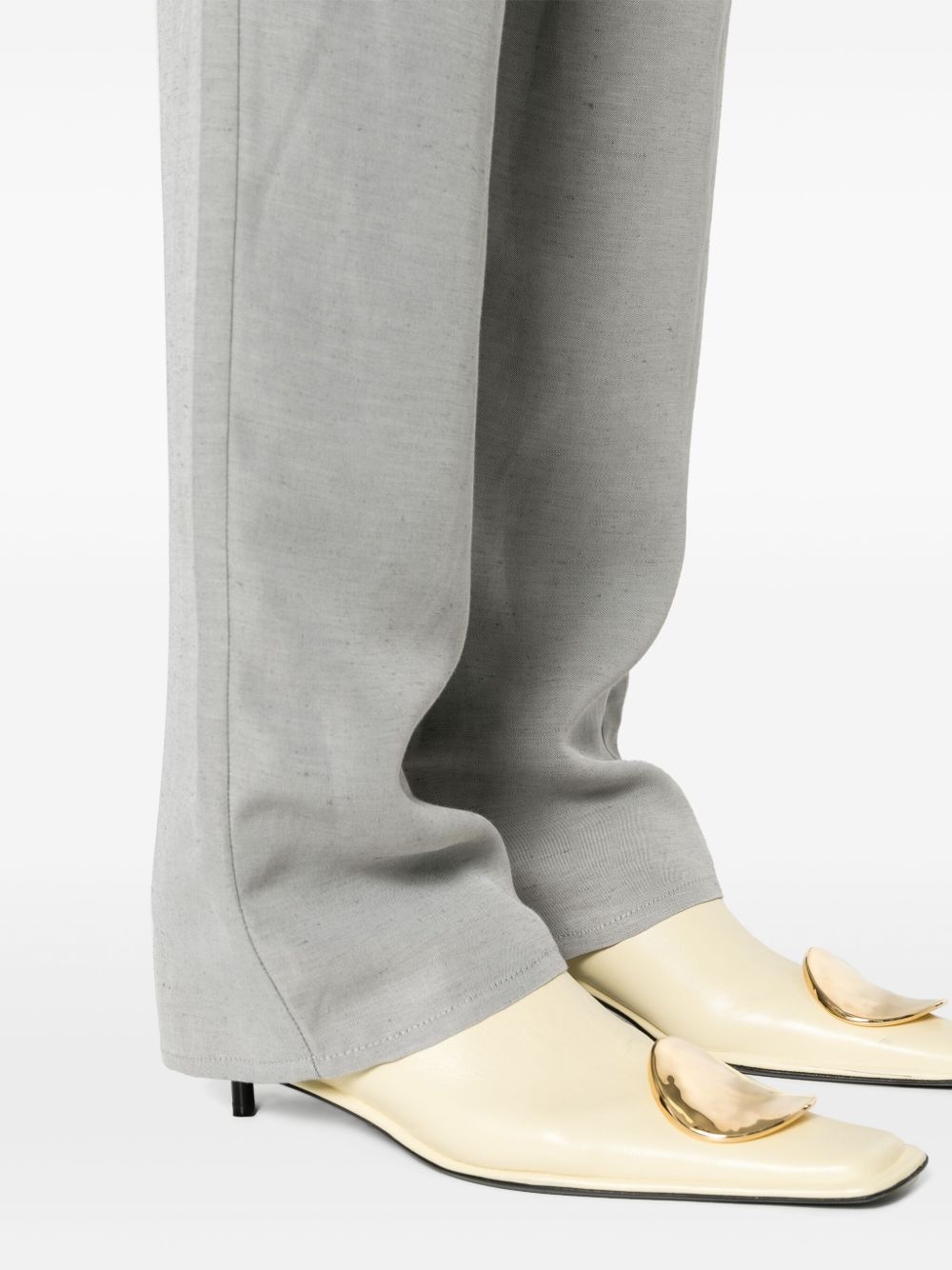 Peran mélange straight trousers - 5