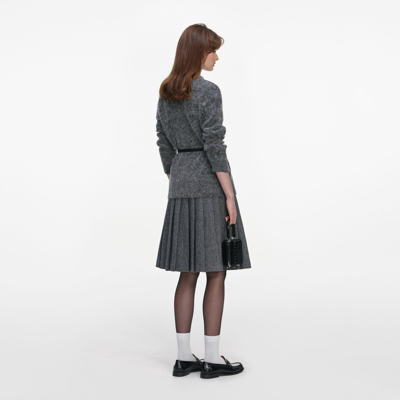 self-portrait Charcoal Crystal Trim Cardigan outlook