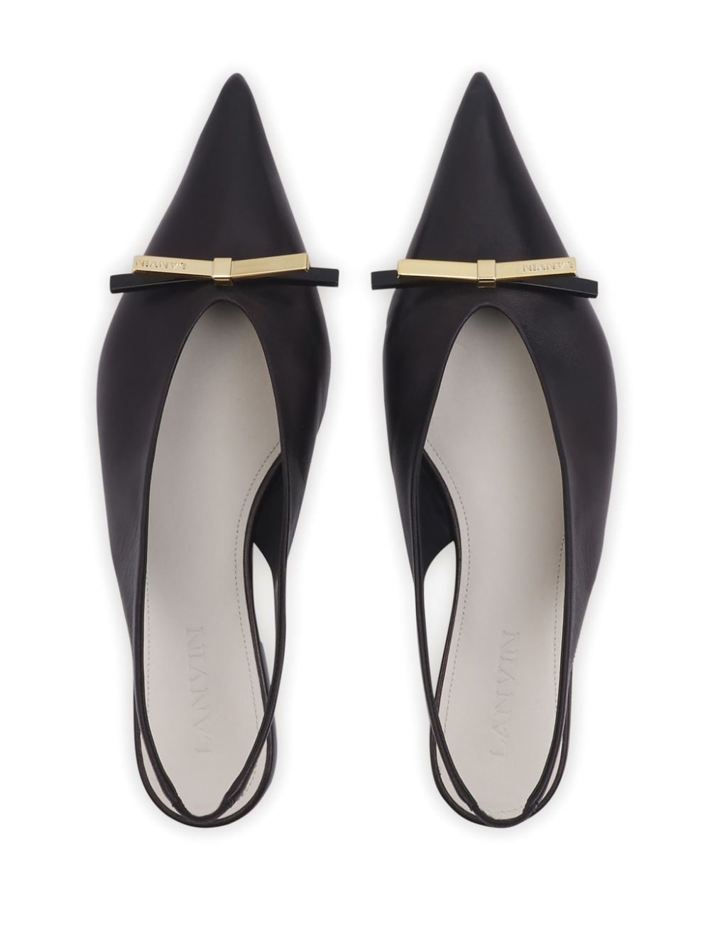 slingback leather ballerina shoes - 4