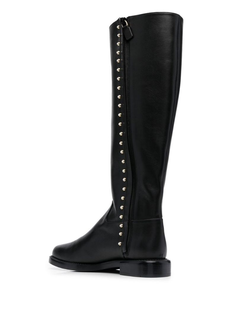 pearl-embellished knee-length boots - 3