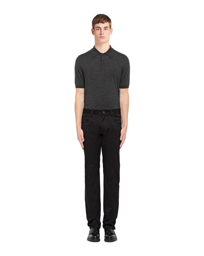 Prada Stretch drill five-pocket trousers outlook