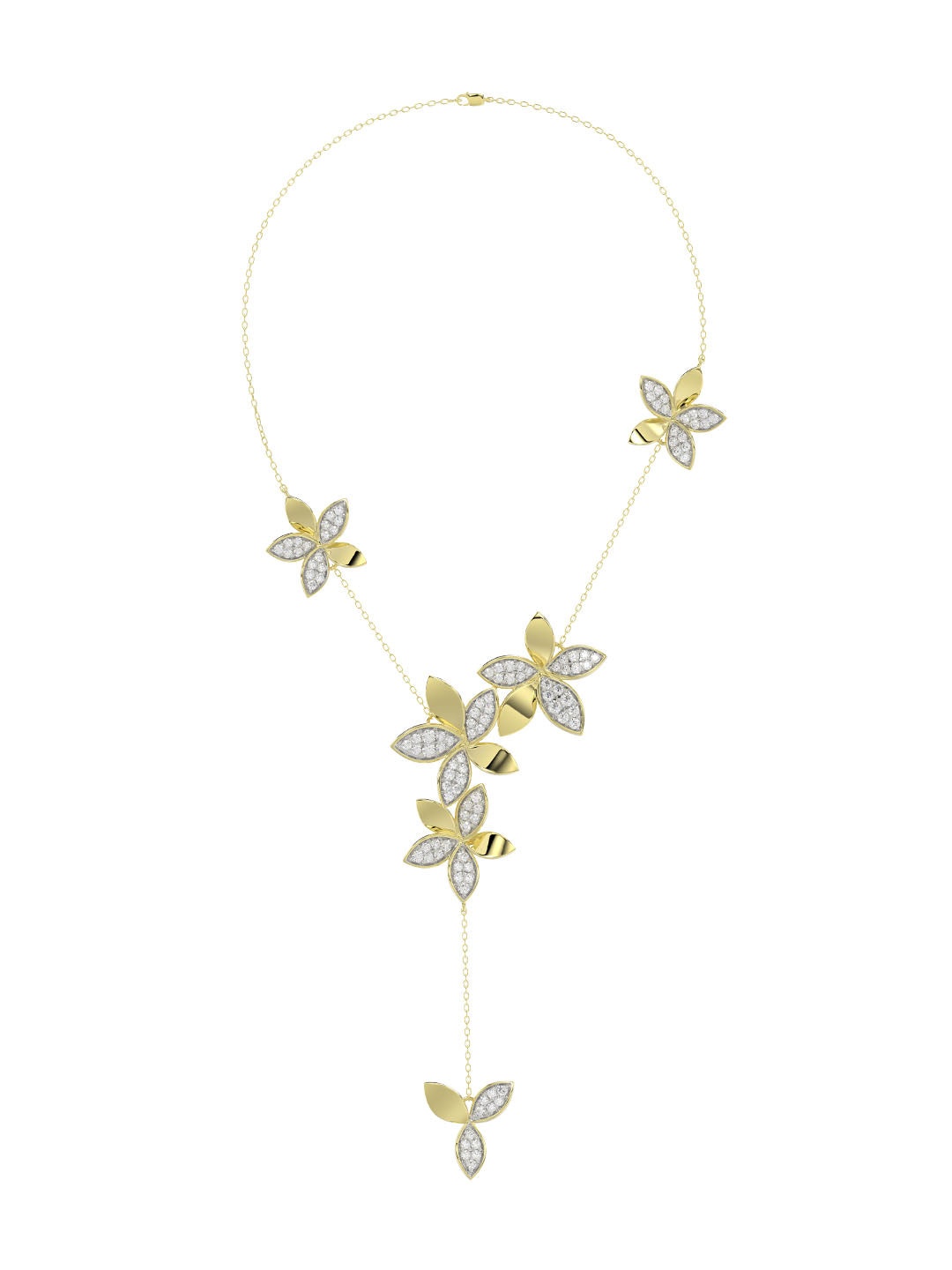 WILD FLOWER YELLOW GOLD Y NECKLACE - 1