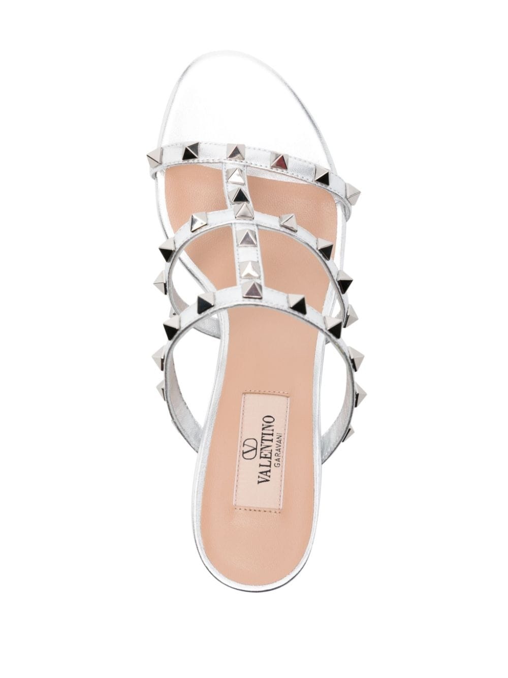 Rockstud 60mm metallic mules - 4