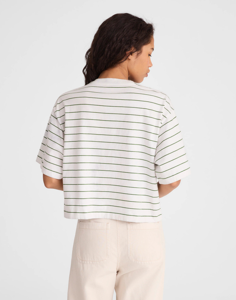 Madewell The Boxy Crop Tee in Allday Jersey outlook