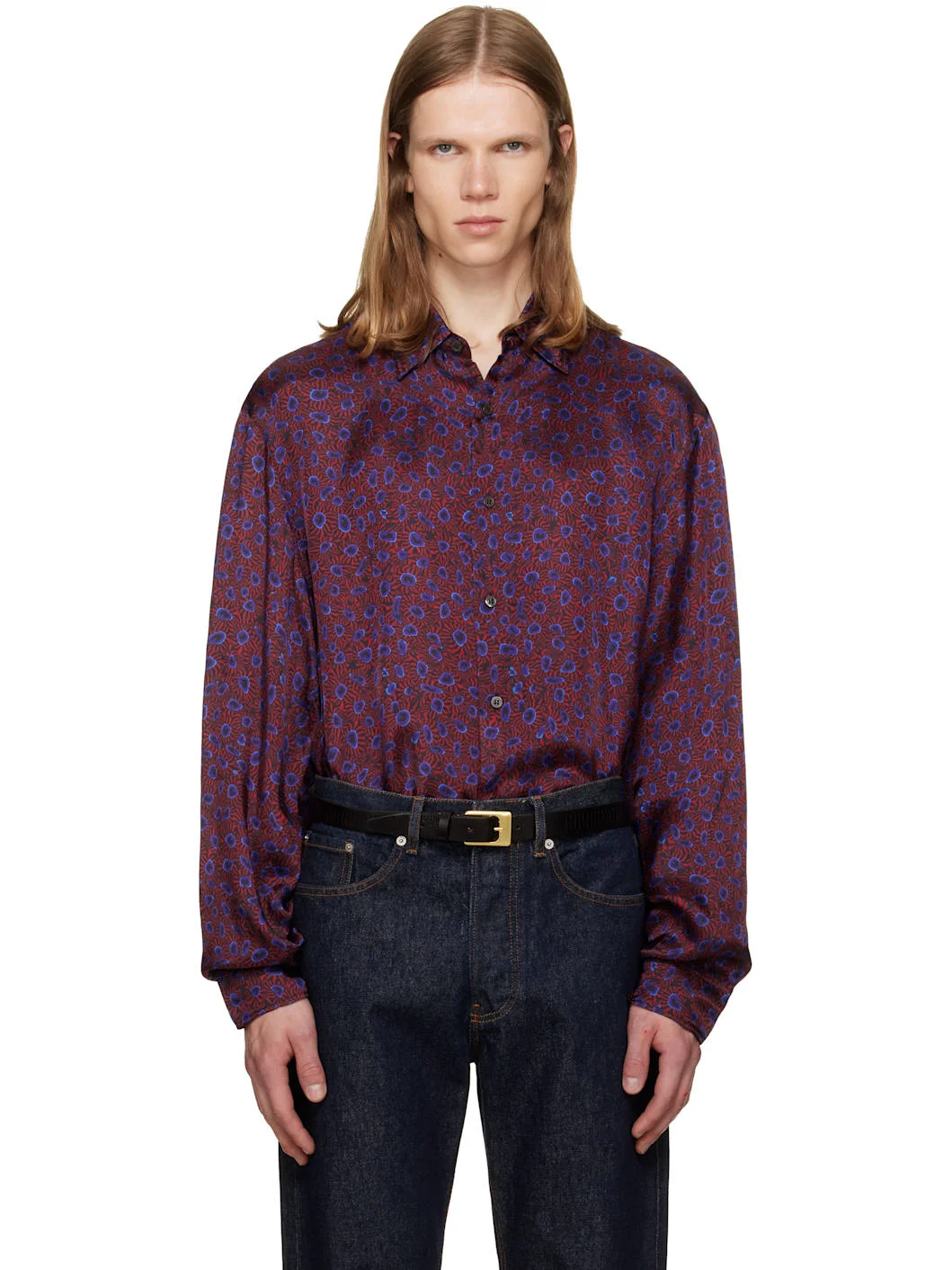 Red & Purple Floral Shirt - 1