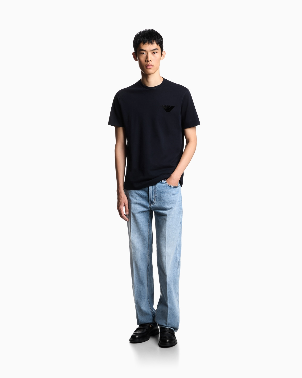 J76 STRAIGHT-FIT, STONE-WASHED DENIM JEANS - 2