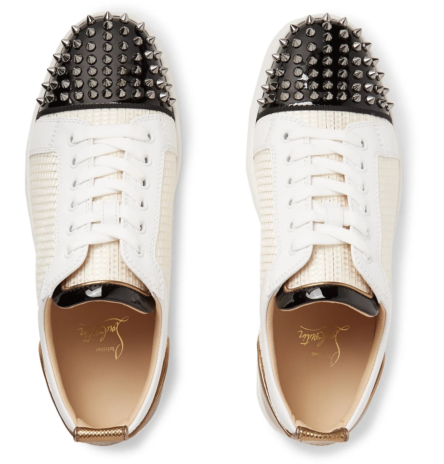 Louis Junior Spikes Orlato Leather and Jacquard Sneakers - 8