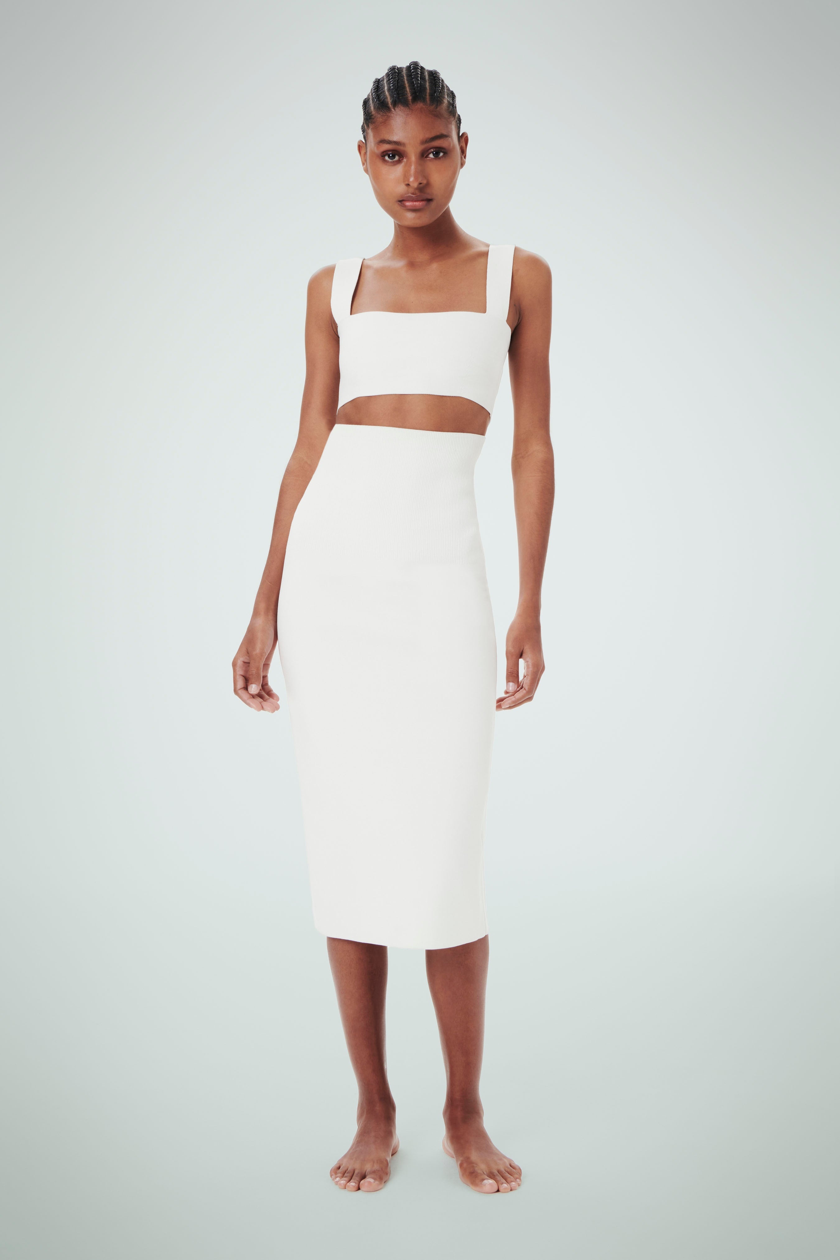 【Victoria Beckham】 VB Body scallopedミディスカート Victoria Beckham VB Body scalloped midi skirt Victoria Beckham