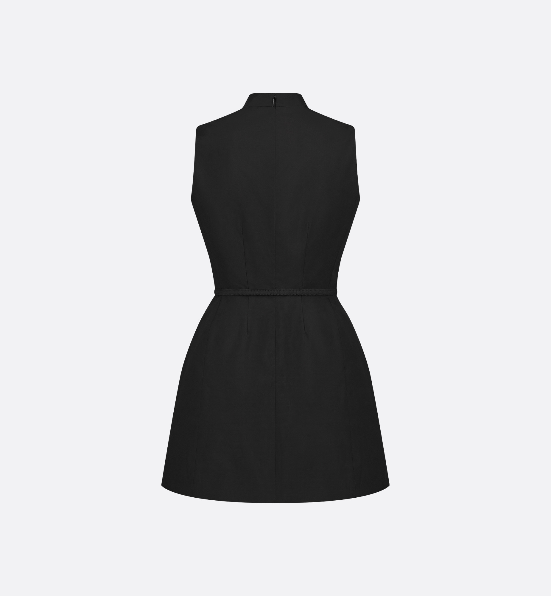 Short Dress with Removable Ruched Collar - 2