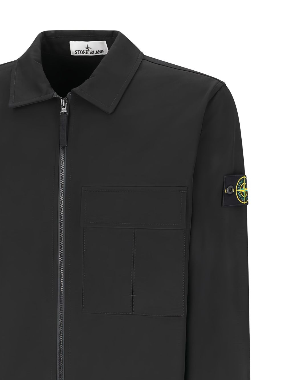 zip-fastening pocket shirt jacket - 3
