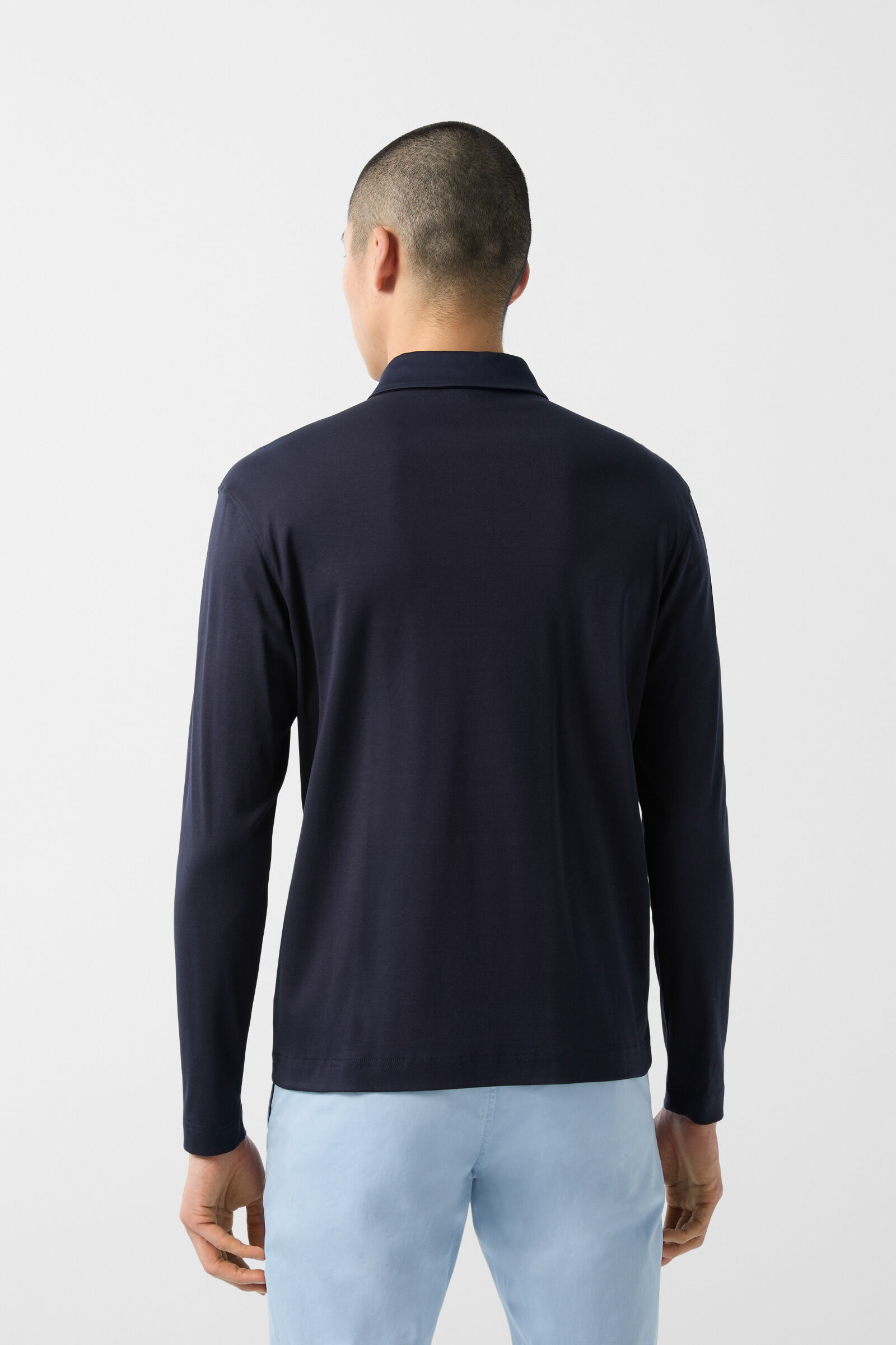 Mika Longsleeve polo shirt in Navy blue - 3