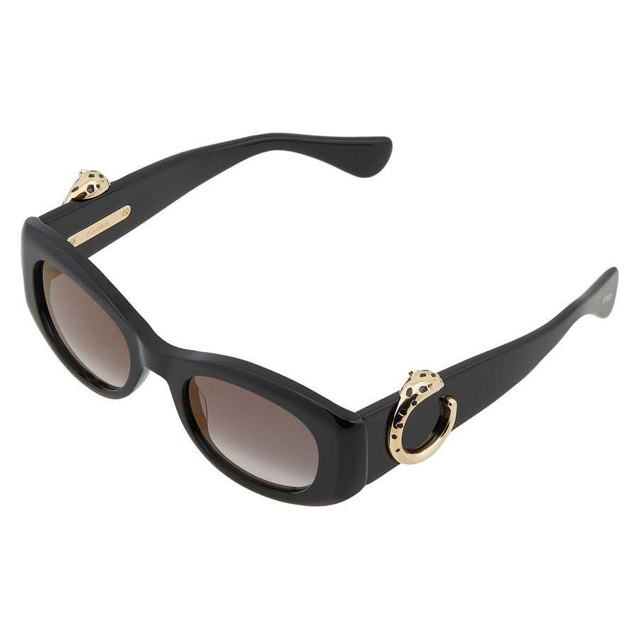 Cartier Panthere de Cartier Grey Multi Treatment Oval Ladies Sunglasses CT0472S 001 51 - 3