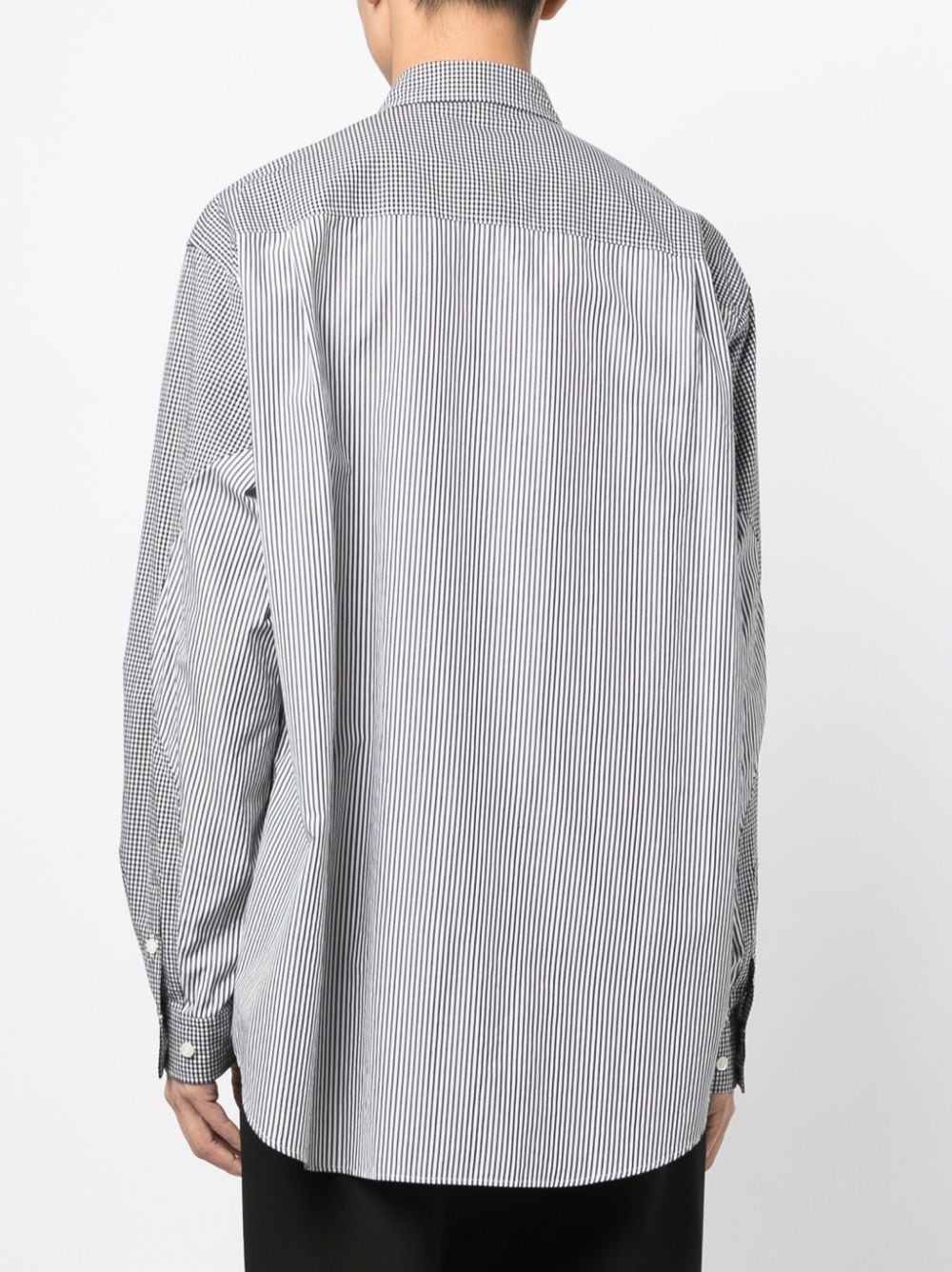mixed-print cotton shirt - 4