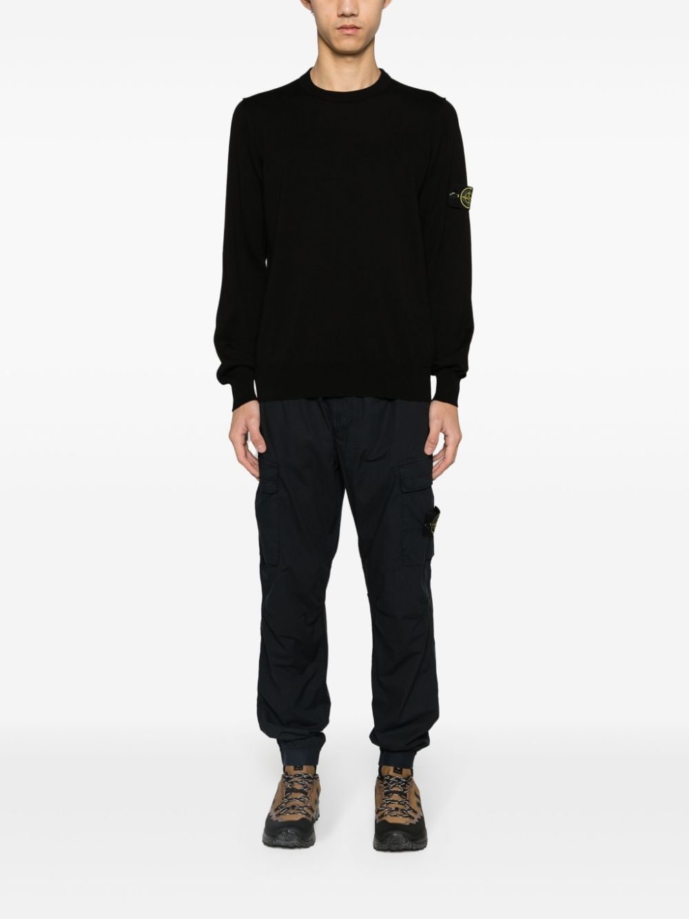 Compass-badge cotton jumper - 2