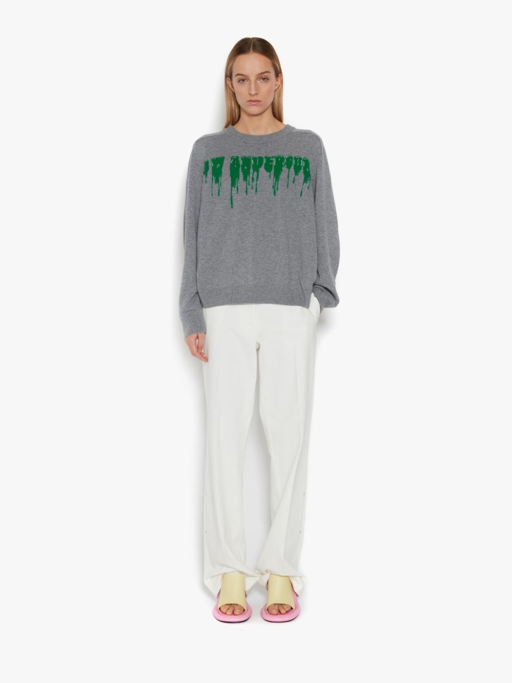 intarsia-knit logo jumper - 5