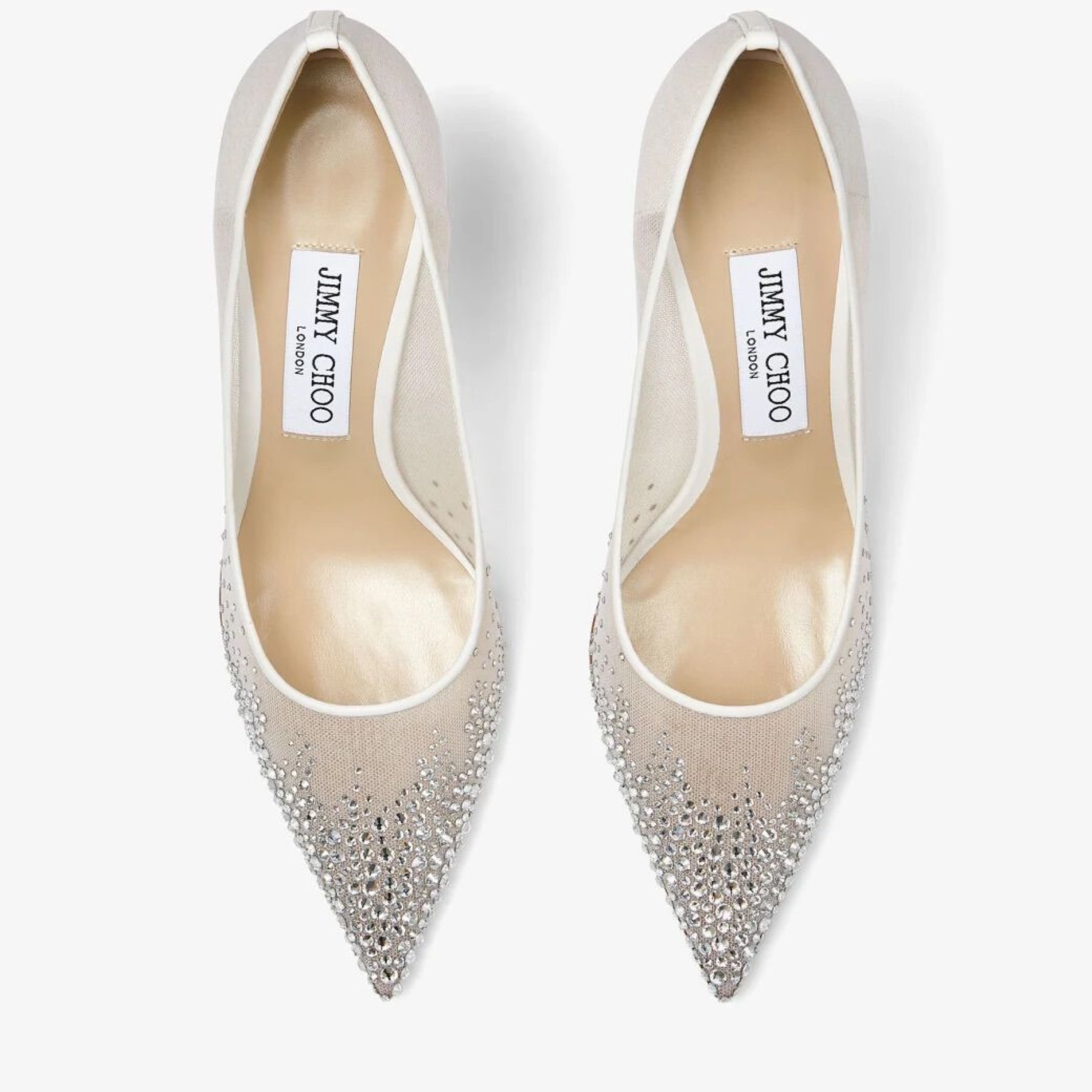 Love 65
White Mesh Pumps with Dégradé Crystals - 4