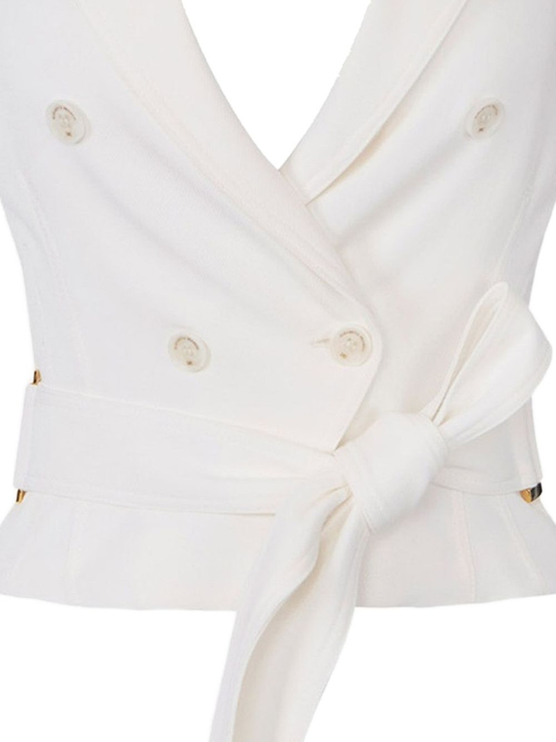 ELISABETTA FRANCHI halter neck collared waistcoat outlook