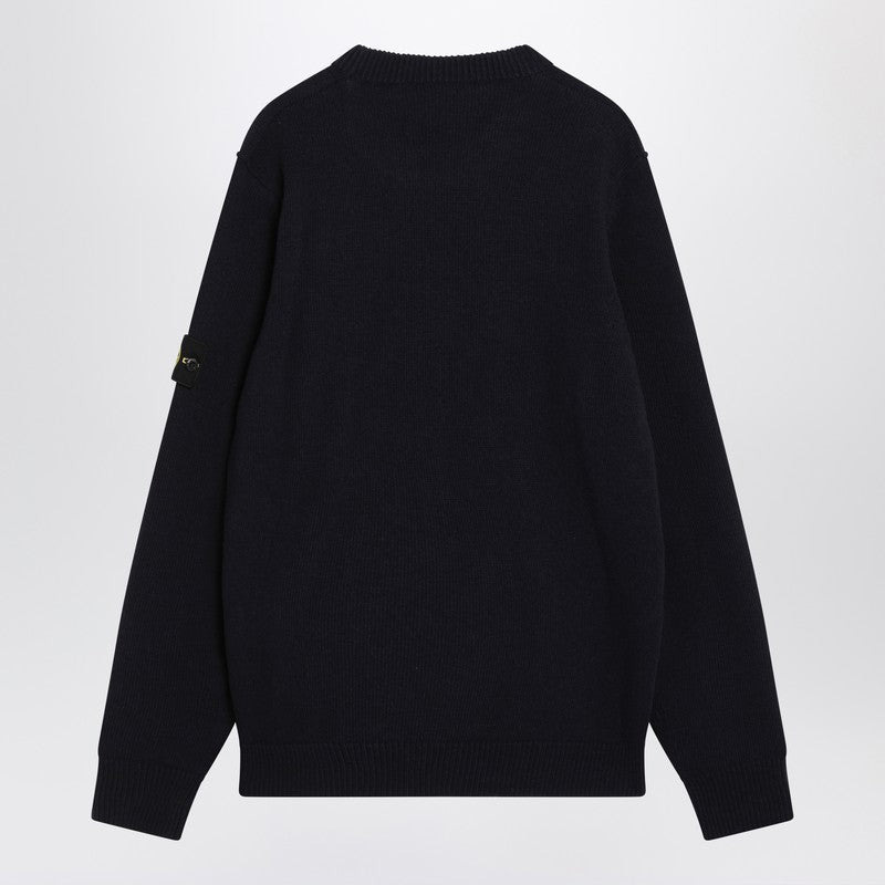 Stone Island Navy Blue Wool Blend Sweater Men - 2