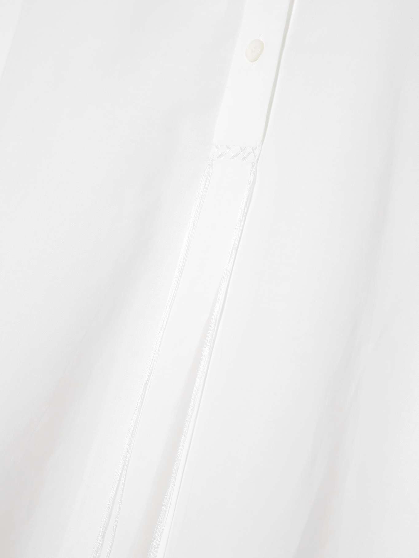 Embroidered organic cotton-voile shirt White - 5
