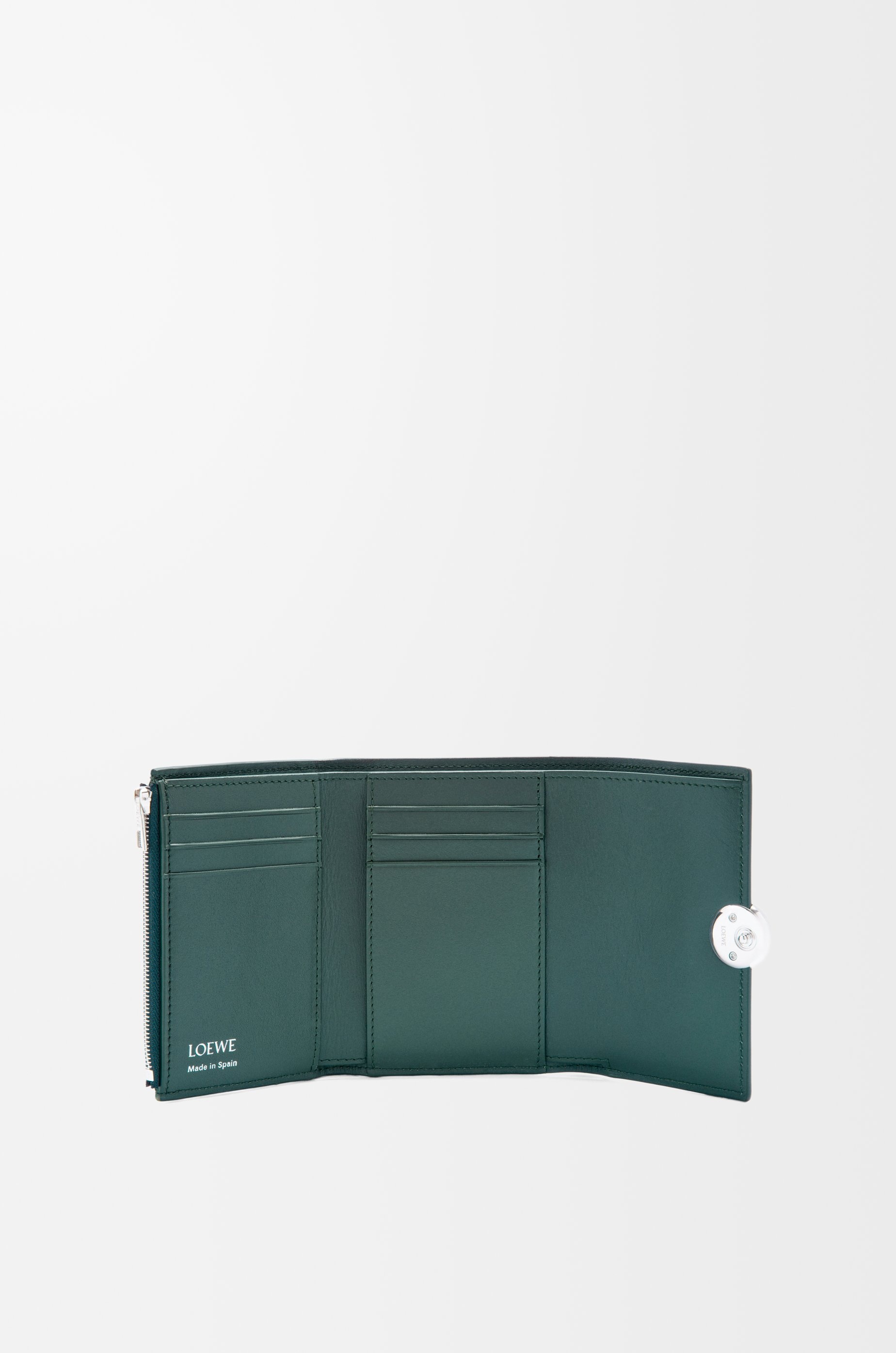 Pebble small vertical wallet in shiny nappa calfskin - 2