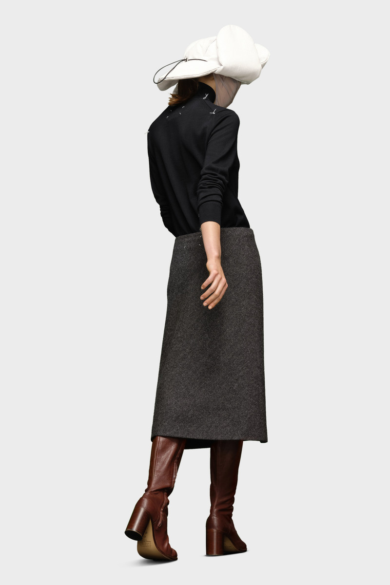 Herringbone A-Line Skirt 4