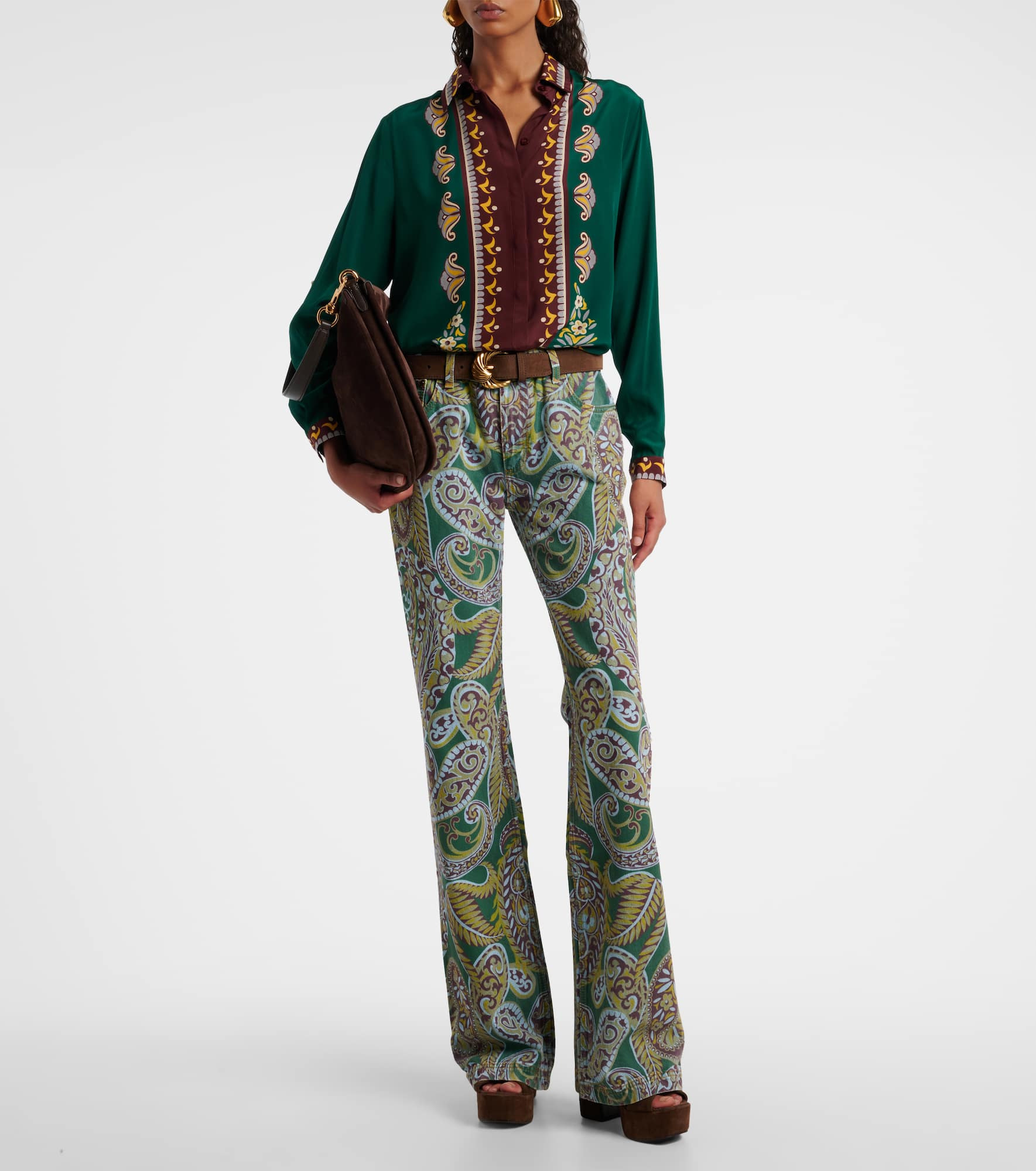 Paisley high-rise bootcut jeans - 2