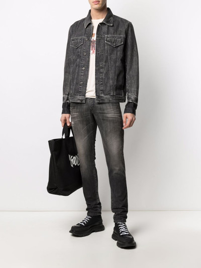 Diesel marble-wash denim jacket outlook