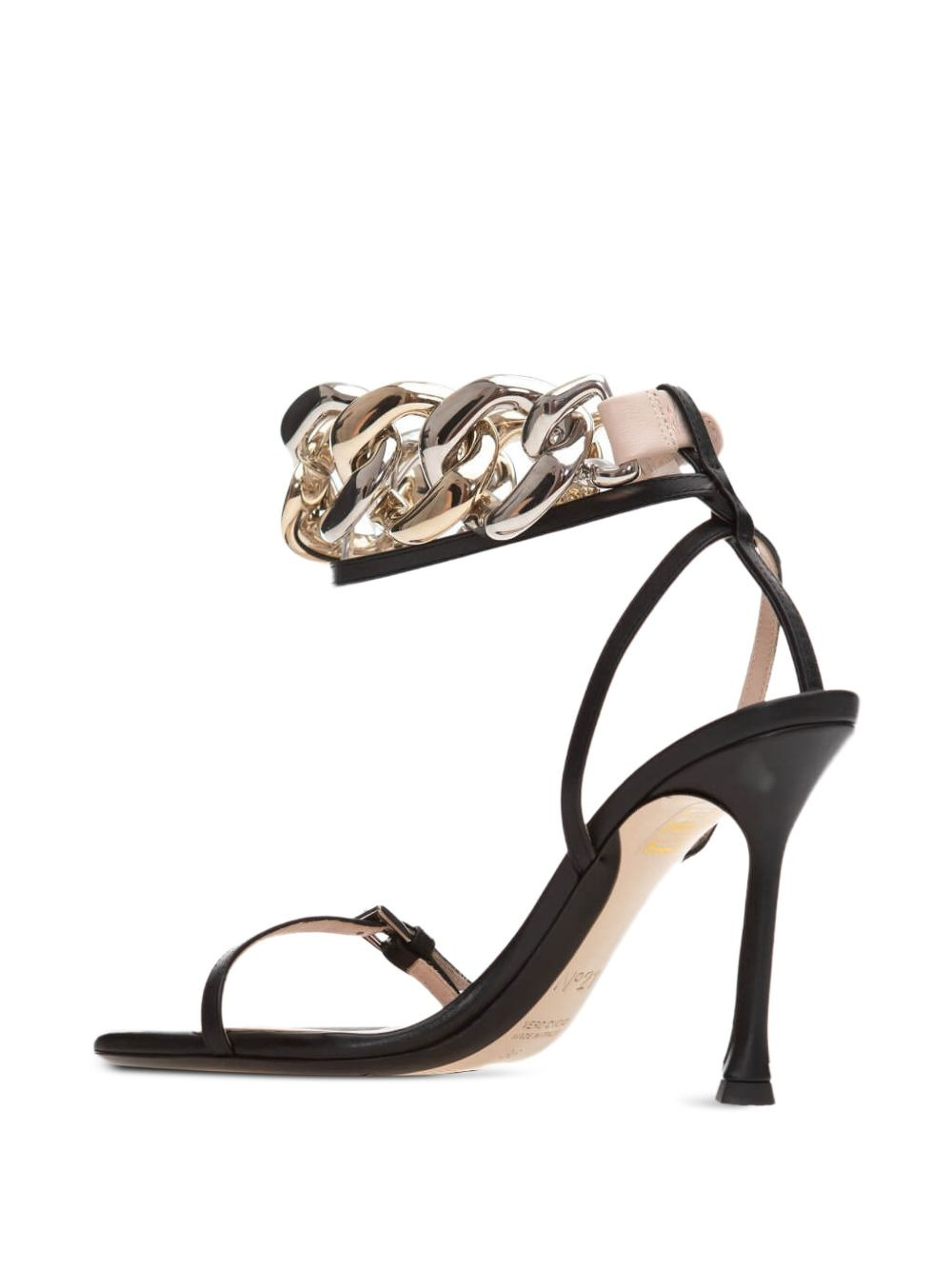 chain heeled sandals - 2