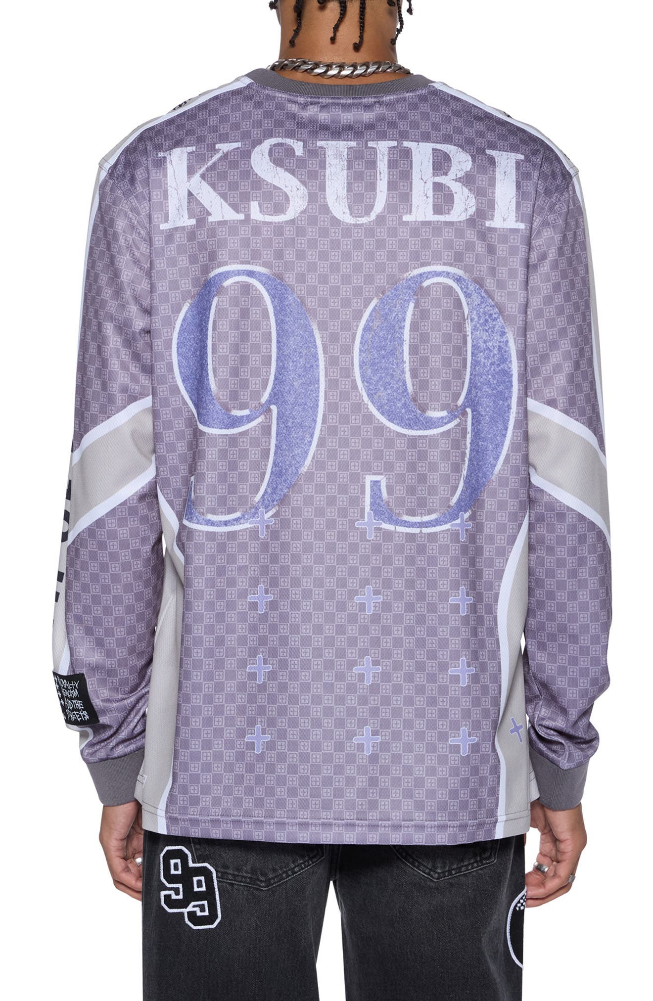 Ksubi Garage Moto Long Sleeve Graphic T-Shirt in Black/Grey at Nordstrom - 2