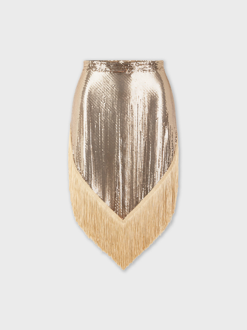 SKIRT WITH FRINGES AND MESH DETAILS 1