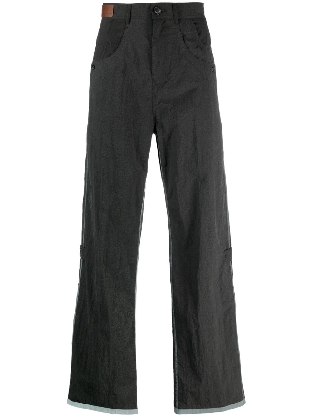 multi-pocket straight-leg trousers - 1