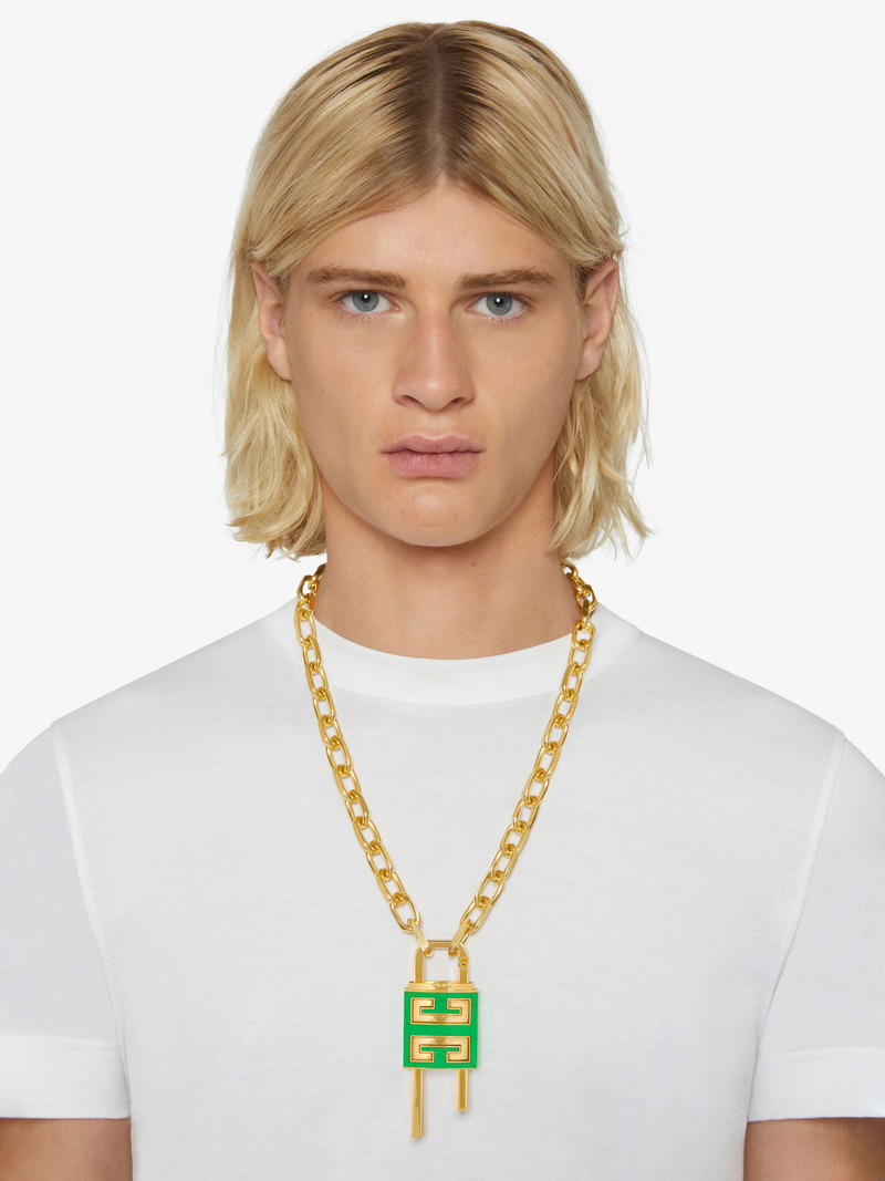 LOCK NECKLACE WITH 4G PADLOCK IN METAL 3