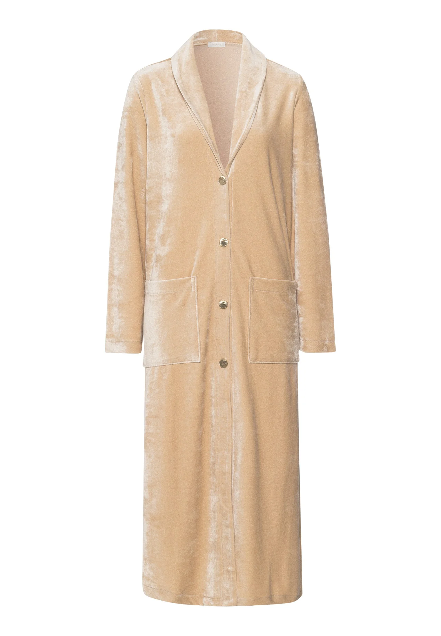 Favourites Shawl Collar Button Up Velvet Robe - 1