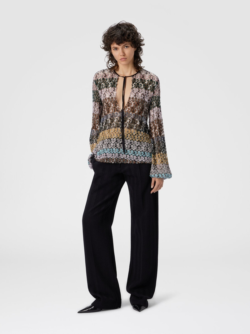 Missoni Crew Neck Blouse in Embroidered Lace outlook