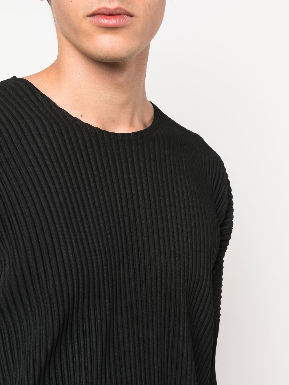 pleated-effect long-sleeve sweatshirt - 5