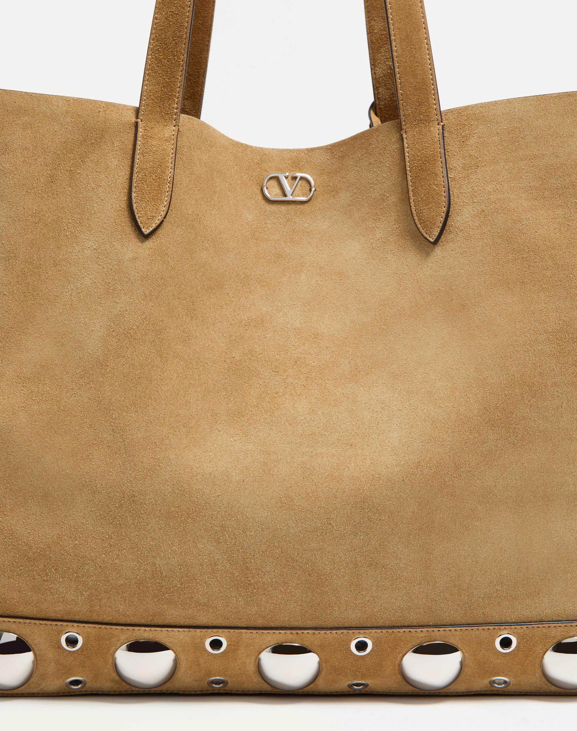 VALENTINO GARAVANI NELLCÔTE LARGE SUEDE SHOPPING BAG - 8
